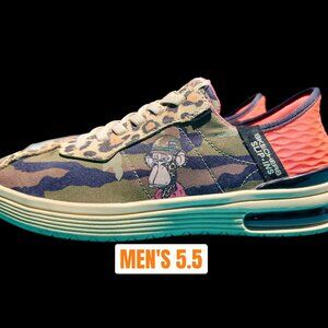 MENS SKECHERS SLIP-INS SNOOP DOGG DR BOMBAY CAMO LEOPARD SIZE 5.5 CAMOFLOUGE